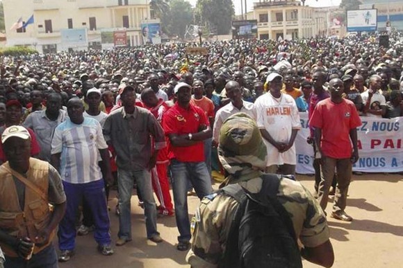 Une manifestation à Bangui. AFP