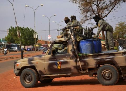 Une patrouille de soldats tchadiens à N'Djamena. Photo non datée. AFP