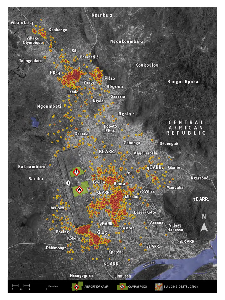 RCA : Des images satellites offrent une destruction systématique des quartiers musulmans