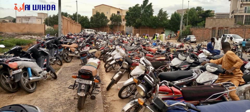 Tchad : les parkings à motos autour du stade de Diguel ont fait des heureux