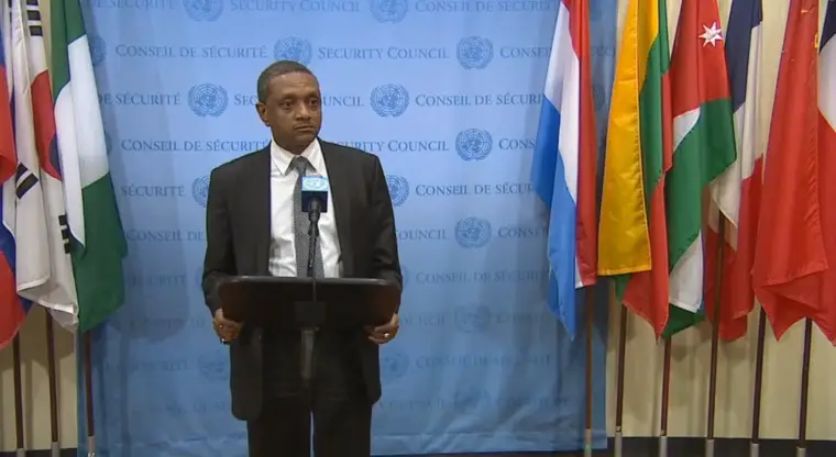 Le représentant du Tchad au Conseil de Sécurité de l'ONU, Mahamat Zene Cherif.