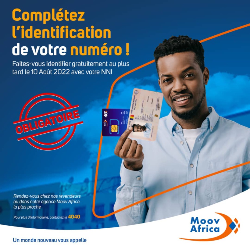 Tchad : MOOV AFRICA lance une grande campagne d’identification de ses abonnés Tchad : MOOV AFRICA lance une grande campagne d’identification de ses abonnés