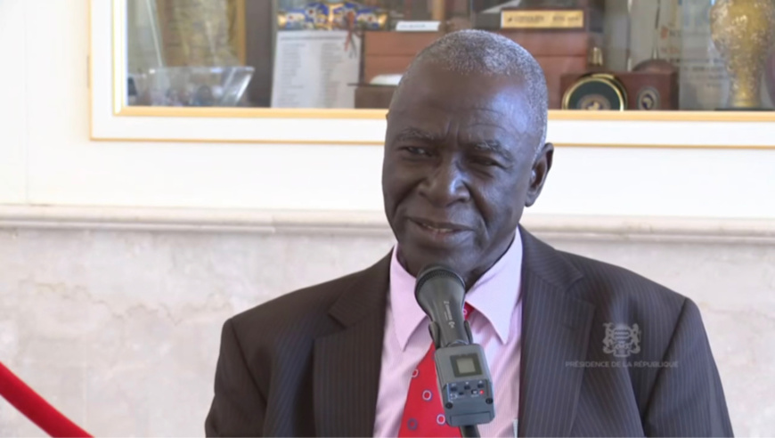 Ngarlejy Yorongar le 7 juillet au Palais présidentiel. © DGCOM/PR