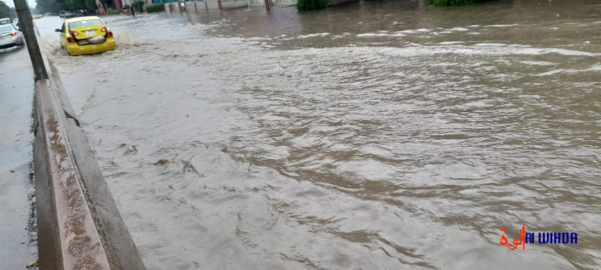Des inondations à N'Djamena le 31 juillet 2022. © Malick Mahamat/Alwihda Info Des inondations à N'Djamena le 31 juillet 2022. © Malick Mahamat/Alwihda Info