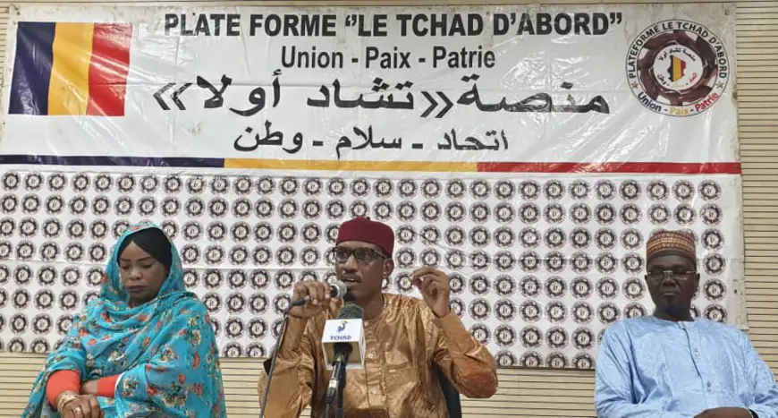 Mahamat Saleh Moussa, coordonnateur de la plateforme Tchad D'abord. © Malick Mahamat/Alwihda Info