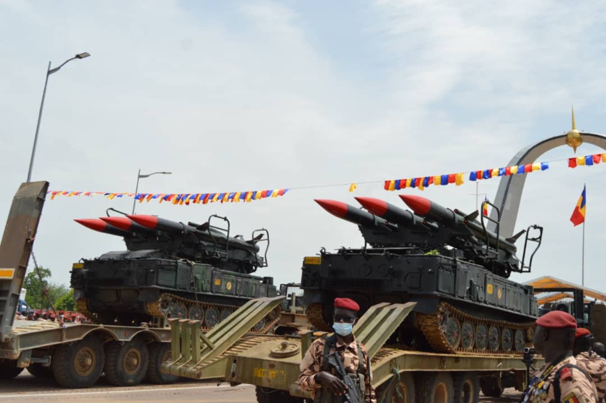 De l'armement de guerre présenté lors du défilé du 11 août 2022 à la Place de la nation de N'Djamena. © Malick Mahamat/Alwihda Info