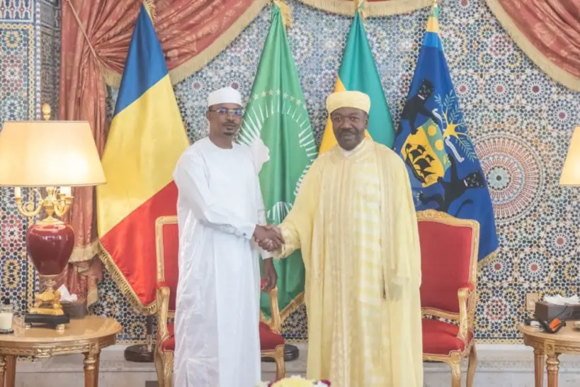 Gabon-Tchad : Ali Bongo et Mahamat Idriss Deby se sont entretenus à Libreville. © PRGabon