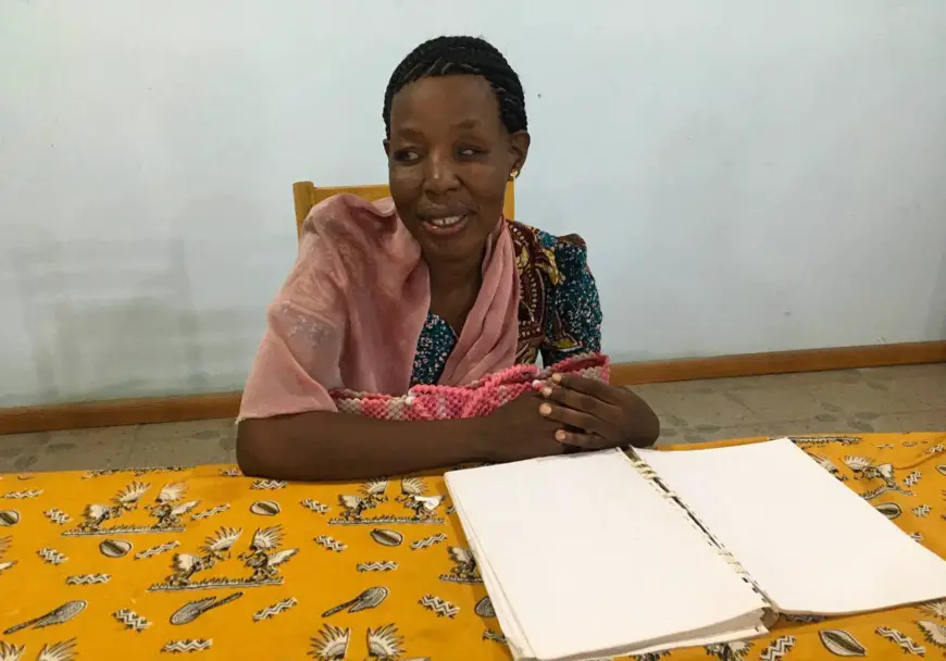 La présidente de l’association tchadienne des femmes déficientes visuelles, Melom Norma Moussa Nadji. © Alwihda Info