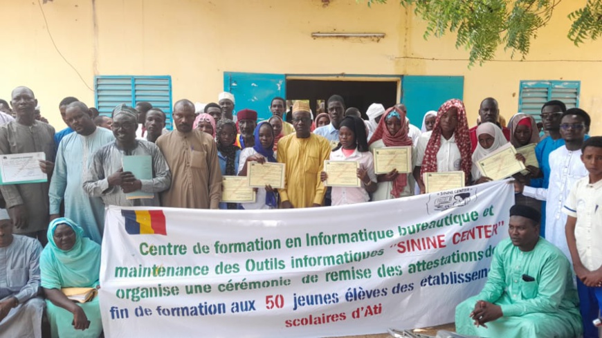 Tchad : 50 élèves bénéficient d'une formation dans les NTIC à Ati Tchad : 50 élèves bénéficient d'une formation dans les NTIC à Ati