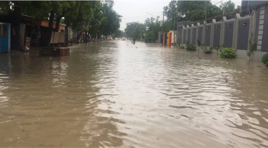 Des inondations en août 2022 à N'Djamena. © M.G/Alwihda Info