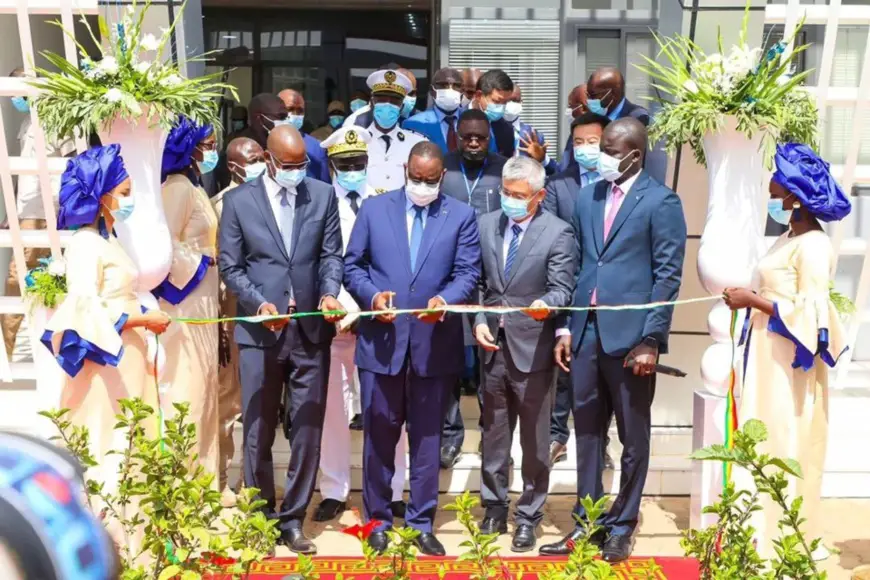 The national data center of Senegal is inaugurated in Diamniadio, Senegal, June 22, 2021. The inauguration ceremony was attended by Senegalese President Macky Sall and Chinese Ambassador to Senegal Xiao Han. (Photo courtesy of the Chinese Embassy in Senegal)