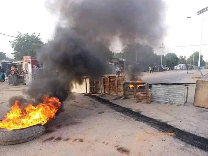 Le quartier Habbena ce 20 octobre. N'Djamena. © DR Le quartier Habbena ce 20 octobre. N'Djamena. © DR