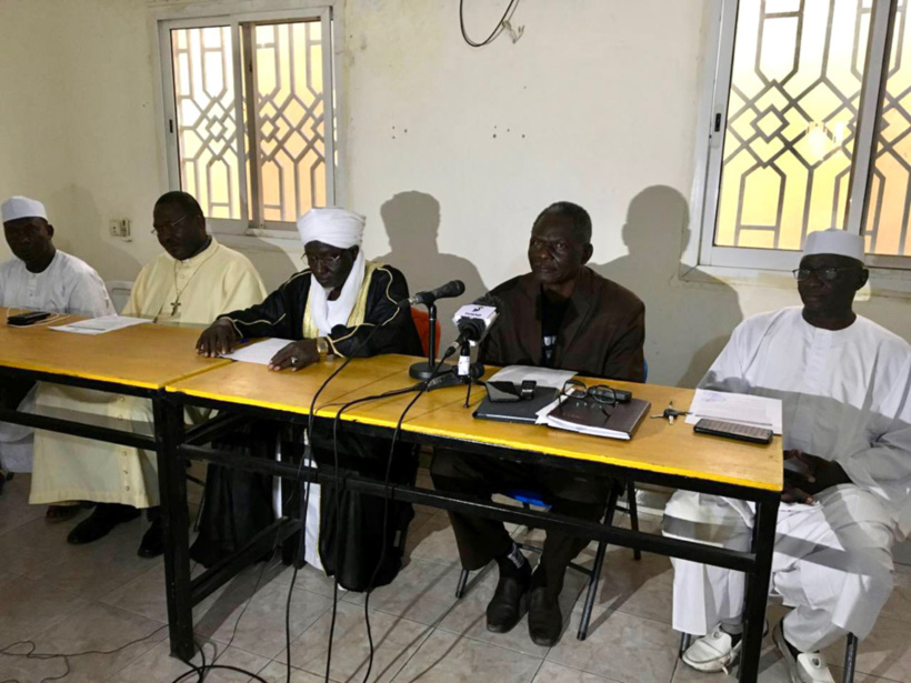 Tchad : les leaders religieux réunis le 24 octobre 2022 à N'Djamena pour une déclaration. © Mbaïnaissem Gédéon/Alwihda Info