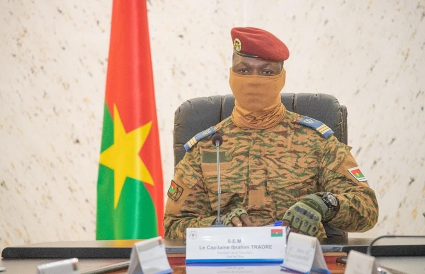 Le président de la transition du Burkina Faso, le capitaine Ibrahim Traoré. © PR/Faso Le président de la transition du Burkina Faso, le capitaine Ibrahim Traoré. © PR/Faso
