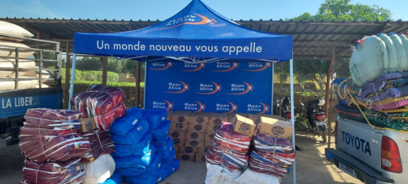Tchad : Moov Africa exprime sa compassion aux sinistrés des inondations, le 15 novembre 2022 à N'Djamena. © Alwihda Info