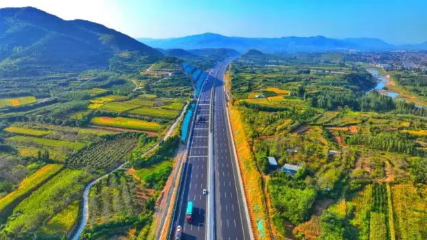 The Jinan-Tai'an section of the Beijing-Taipei Expressway in east China's Shandong province opens to traffic after expansion, Oct. 12, 2022. (Photo courtesy of Shandong High Speed Company Limited)