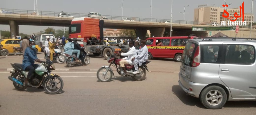La circulation à N'Djamena. Illustration. © Alwihda Info La circulation à N'Djamena. Illustration. © Alwihda Info
