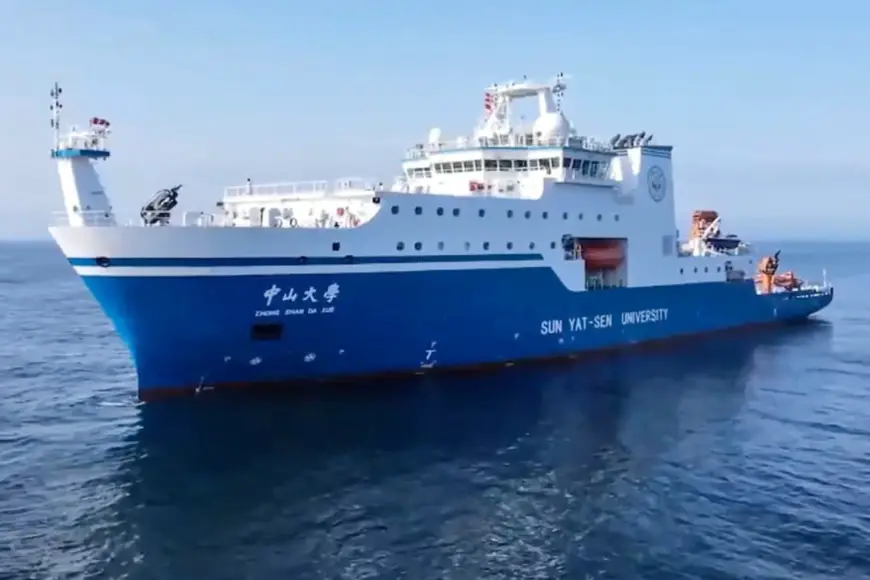 The Sun Yat-sen University research vessel is expected to make a maiden voyage to the South China Sea in October. Photo: Xinhua