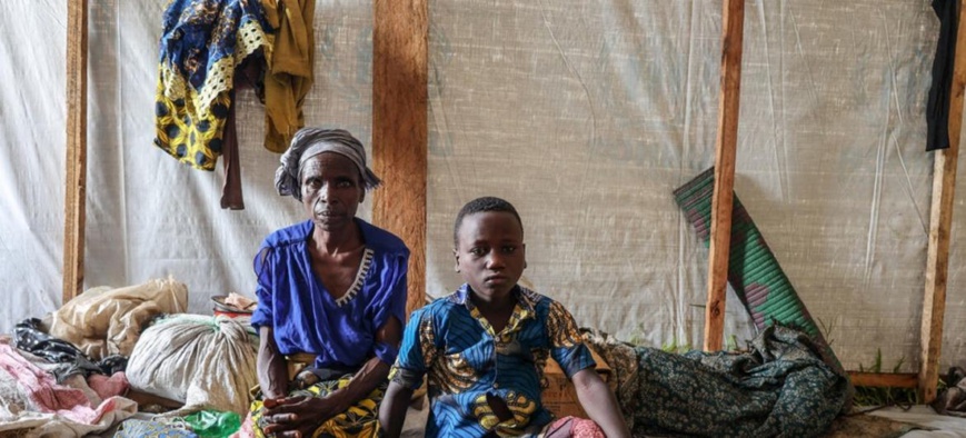 Des civils ayant fui la violence dans leur village dans la province du Nord Kivu, en République démocratique du Congo. © UNHCR/Sanne Biesmans