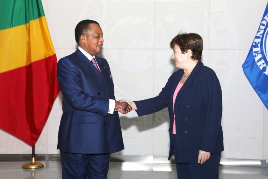 Denis Sassou N'Guesso et Kristalina Georgevia.