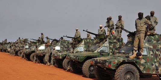 Des soldats tchadiens au Mali. AFP/BOUREIMA HAMA