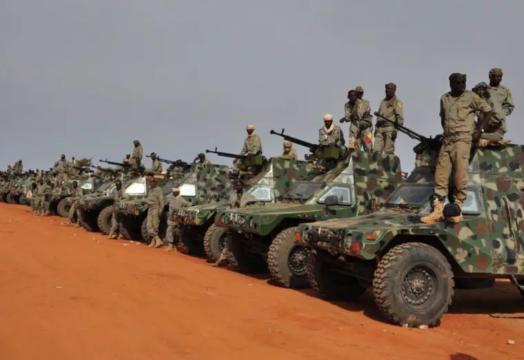 Une colonne de soldats tchadiens au Mali. Crédit photo : Sources