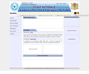 Capture d'écran du site de l'ENAM du Tchad. Capture d'écran du site de l'ENAM du Tchad.