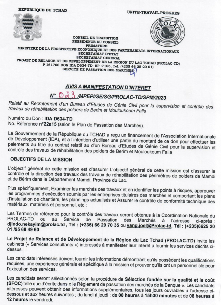 AMI n°23 - PROLAC-TD AMI n°23 - PROLAC-TD