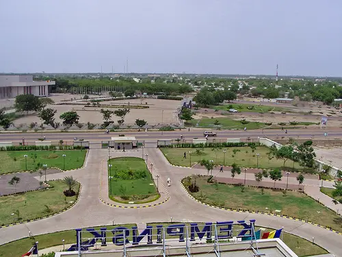 Une vue de N'Djamena depuis la terrasse de l'hôtel Kempinski. Crédit photo : //