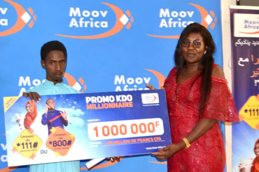 ​Moov Africa Tchad récompense 4 derniers gagnants de la Promo KDO Millionnaire 2022