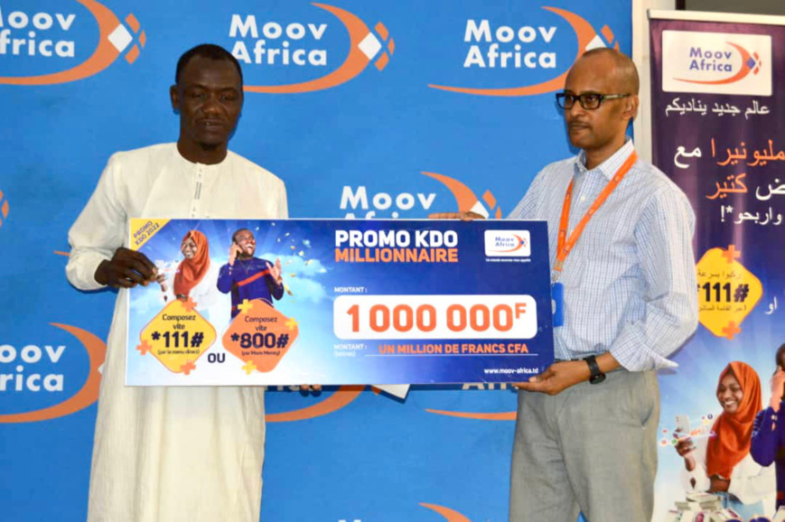 ​Moov Africa Tchad récompense 4 derniers gagnants de la Promo KDO Millionnaire 2022