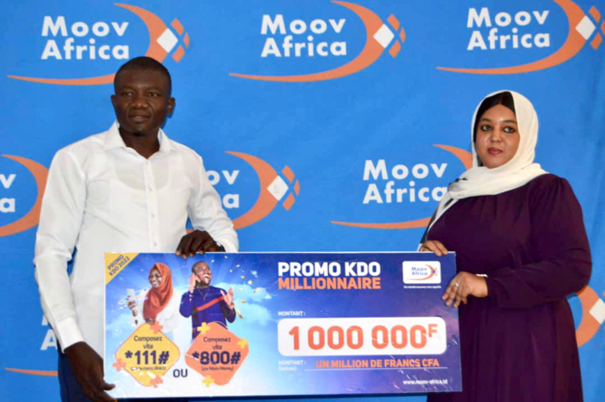 ​Moov Africa Tchad récompense 4 derniers gagnants de la Promo KDO Millionnaire 2022