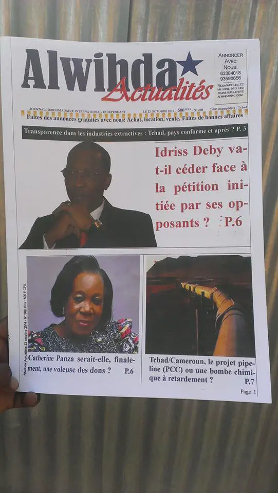 Tchad : Votre tabloïd hebdomadaire Alwihda fait sa réapparition