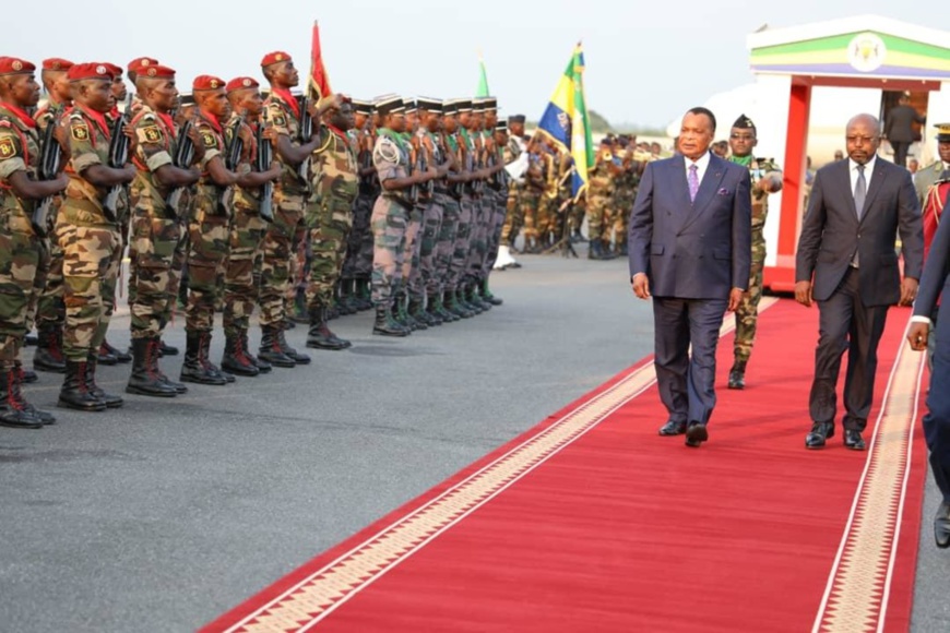 Arrivée de Denis Sassou N'Guesso à Libreville Arrivée de Denis Sassou N'Guesso à Libreville