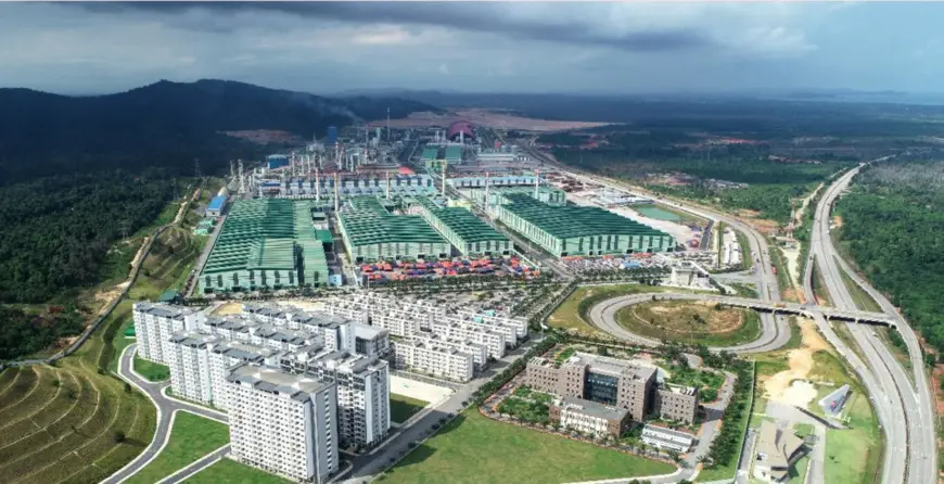 Photo shows a bird's eye view of Malaysia-China Kuantan Industrial Park (MCKIP) in Malaysia. (Photo courtesy of Beibu Gulf Holding [Malaysia] Sdn. Bhd.)