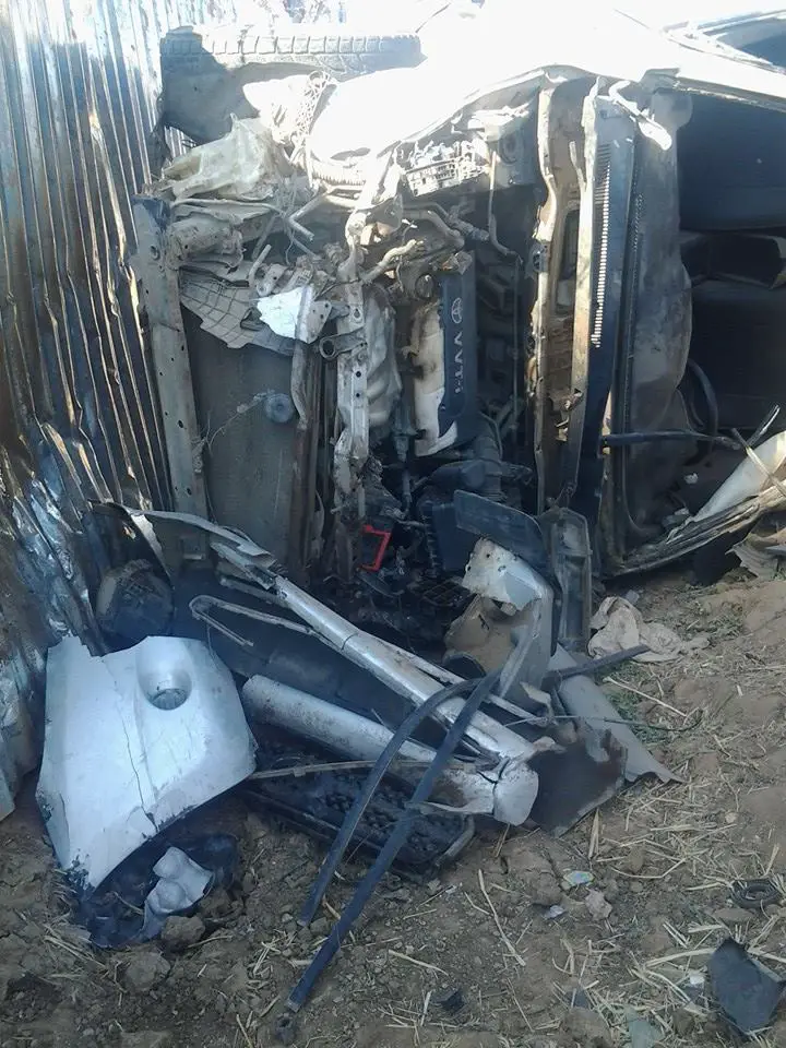 Tchad : Spectaculaire accident de la route à N'Djamena. Photo : Alwihda Info/Malick Mahamat Tidjani