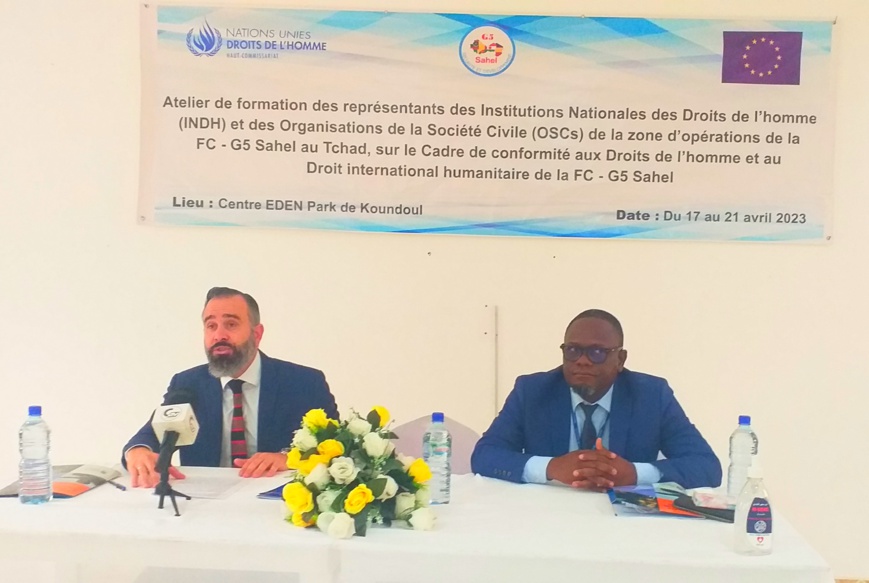 Tchad : atelier de formation sur les droits de l'homme et le droit international humanitaire pour la FC-G5 Sahel Tchad : atelier de formation sur les droits de l'homme et le droit international humanitaire pour la FC-G5 Sahel