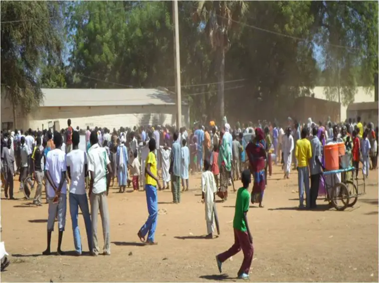 Tchad : Manifestation hier matin dans les rues d'Am Timan. Crédit photo :  Mahamat Abdelbanat Kourma