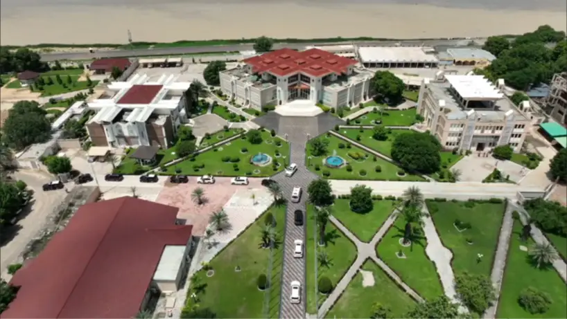 Vue aérienne du Palais présidentiel. © DGCOM/PR