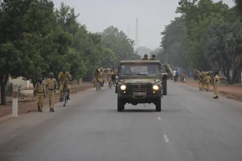 Un convoi de véhicules militaires tchadiens et français au Logone Oriental, fin avril 2023.