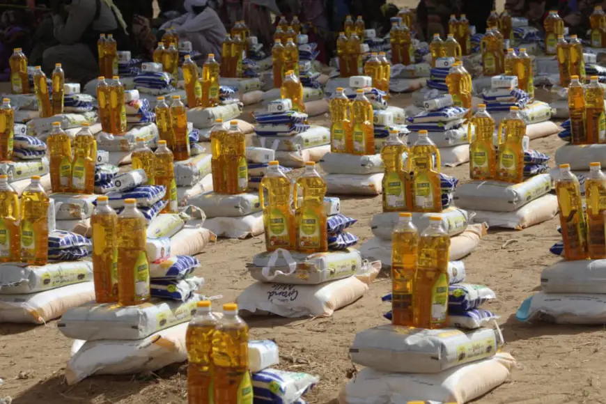 Tchad : 521 ménages reçoivent de l'aide alimentaire à Koufroune, un camp de réfugiés