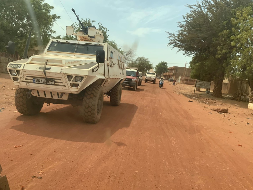 Un convoi de blindés de la MINUSMA. Illustration © MINUSMA Un convoi de blindés de la MINUSMA. Illustration © MINUSMA