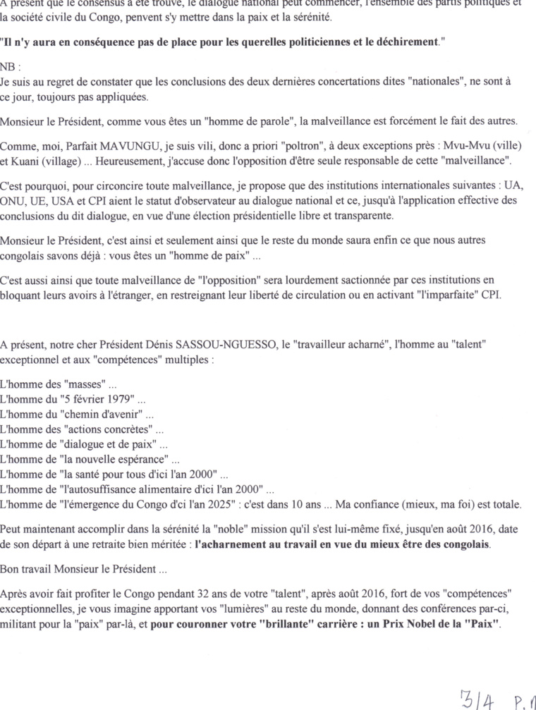 Le consensus national sur la constitution et le dialogue : Une "bombe" à destination de Mpila