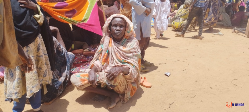 Une réfugiée soudanaise ayant trouvé refuge dans un lycée de la ville d'Adré à l'Est du Tchad. © Djibrine Haïdar/Alwihda Info