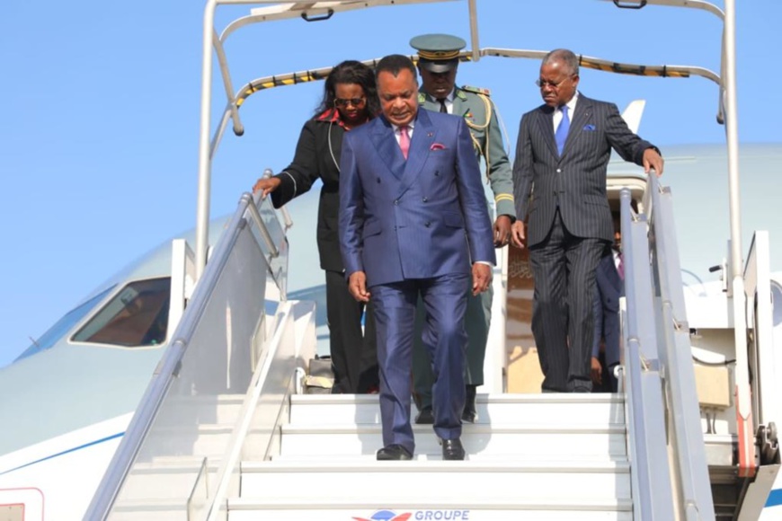 Arrivée de Denis Sassou N'Guesso à Paris Arrivée de Denis Sassou N'Guesso à Paris