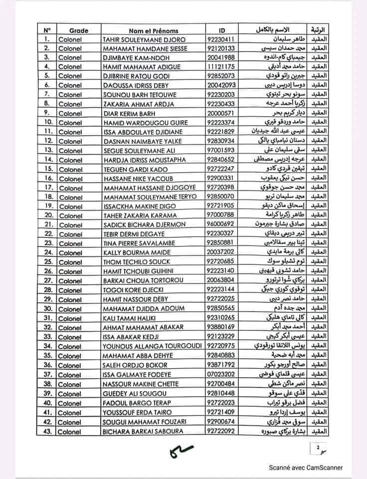 Tchad : 43 officiers supérieurs promus au grade de Général de brigade Tchad : 43 officiers supérieurs promus au grade de Général de brigade