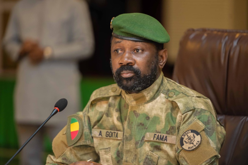 Le colonel Assimi Goïta, président de la transition au Mali. © PRM Le colonel Assimi Goïta, président de la transition au Mali. © PRM