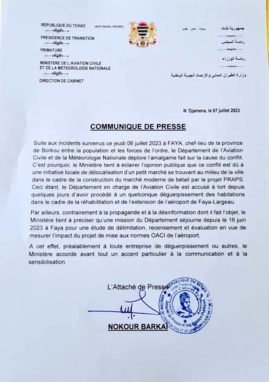 Le communiqué du ministère de l'Aviation civile mentionnant le projet PRAPS. Le communiqué du ministère de l'Aviation civile mentionnant le projet PRAPS.