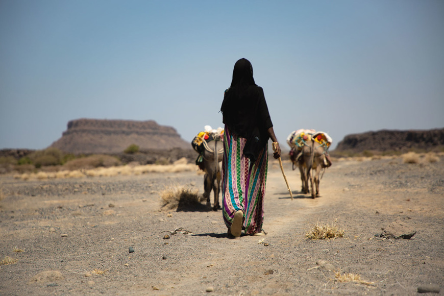 En Éthiopie, le changement climatique provoque des déplacements et une concurrence pour des ressources limitées. © UNICEF En Éthiopie, le changement climatique provoque des déplacements et une concurrence pour des ressources limitées. © UNICEF