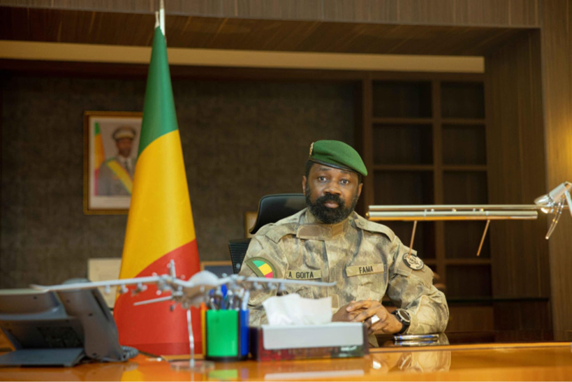 Le président de la transition, le colonel Assimi Goïta. © PRM Le président de la transition, le colonel Assimi Goïta. © PRM